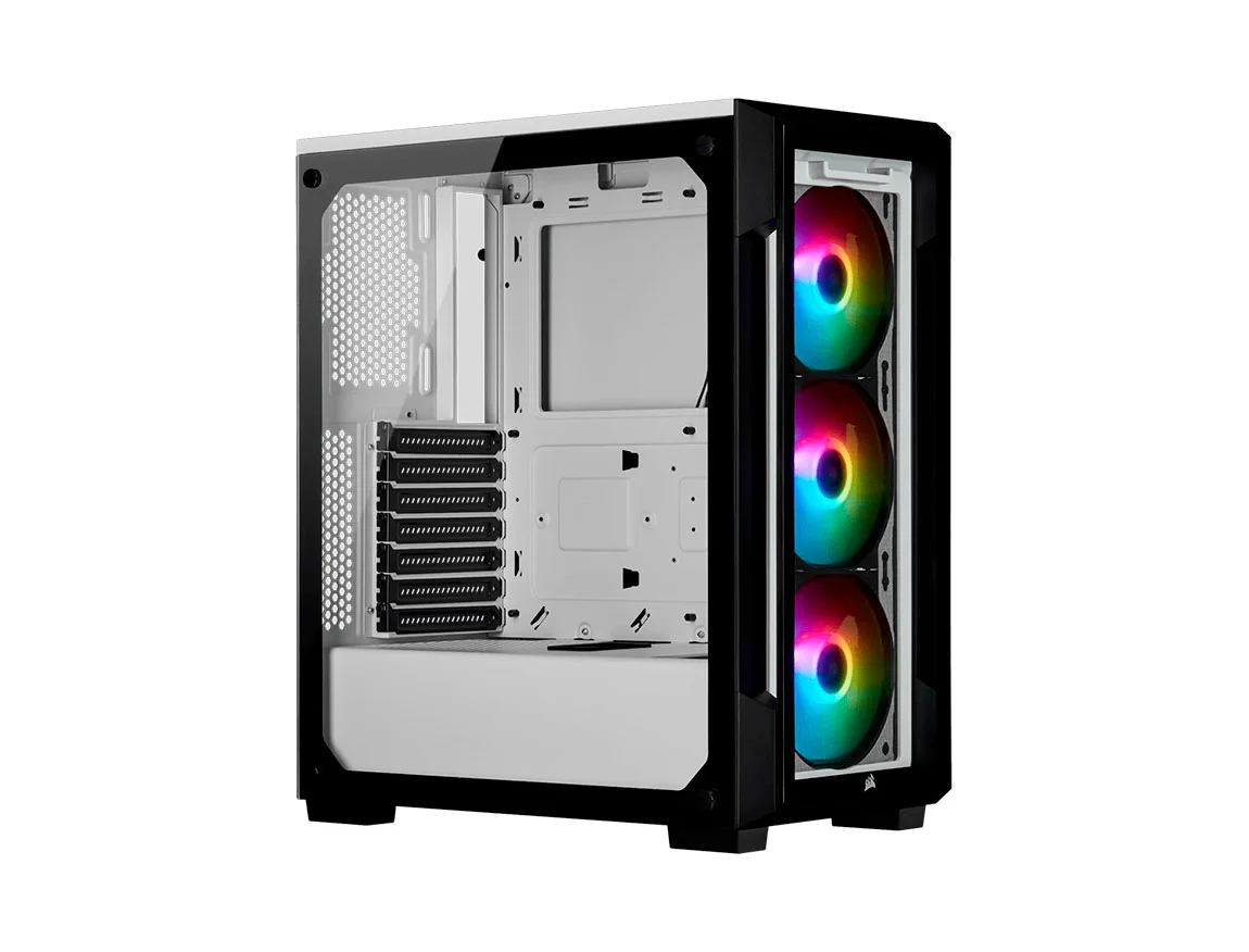 CASE CORSAIR ICUE 220T RGB ( CC-9011191-WW ) S/ FUENTE | BLANCO | 2 PANEL VIDRIO